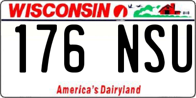 WI license plate 176NSU