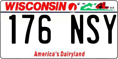 WI license plate 176NSY