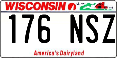 WI license plate 176NSZ