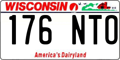 WI license plate 176NTO