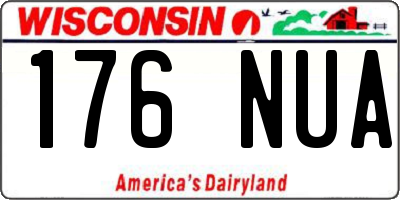 WI license plate 176NUA