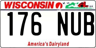 WI license plate 176NUB