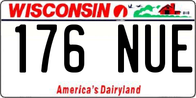 WI license plate 176NUE