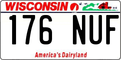 WI license plate 176NUF