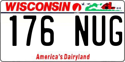 WI license plate 176NUG