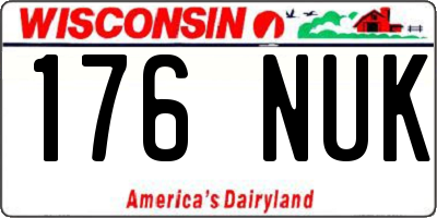 WI license plate 176NUK