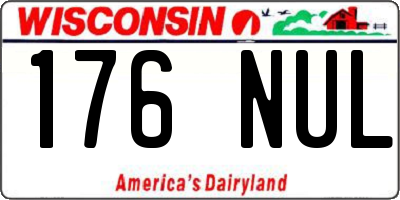 WI license plate 176NUL