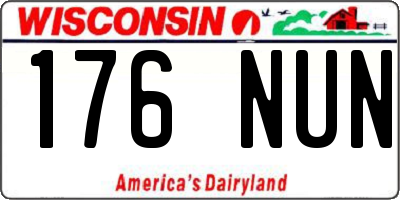 WI license plate 176NUN