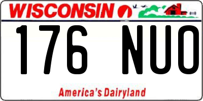 WI license plate 176NUO