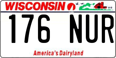 WI license plate 176NUR