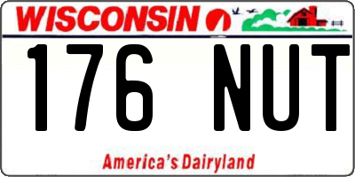 WI license plate 176NUT