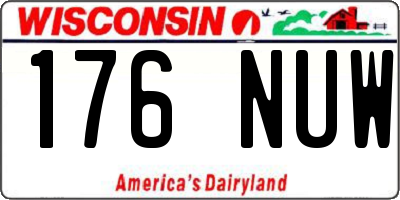 WI license plate 176NUW