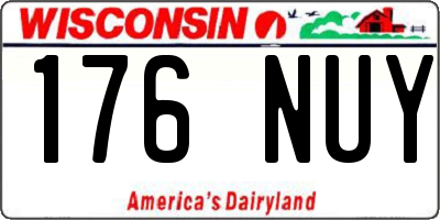 WI license plate 176NUY