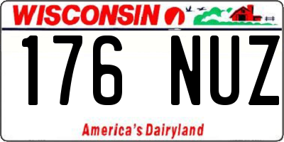 WI license plate 176NUZ