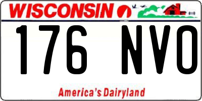 WI license plate 176NVO