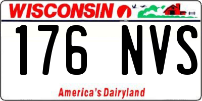 WI license plate 176NVS