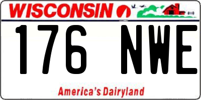 WI license plate 176NWE