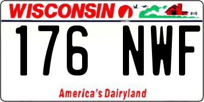 WI license plate 176NWF