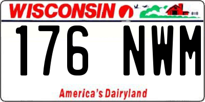 WI license plate 176NWM