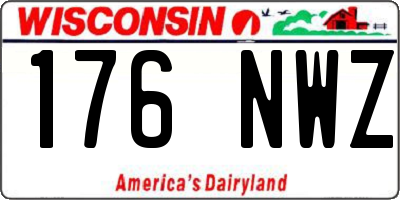 WI license plate 176NWZ