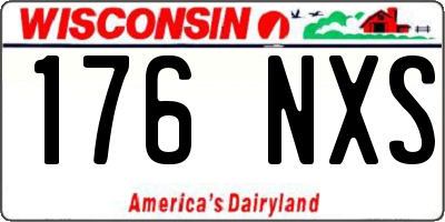 WI license plate 176NXS