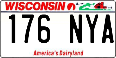 WI license plate 176NYA