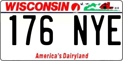 WI license plate 176NYE