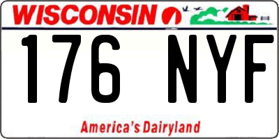 WI license plate 176NYF