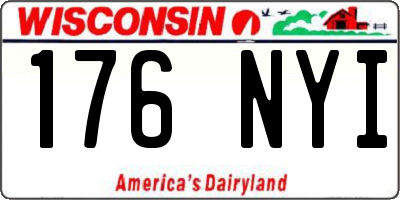 WI license plate 176NYI