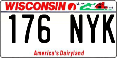 WI license plate 176NYK