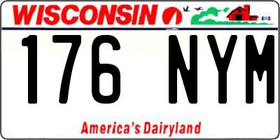 WI license plate 176NYM
