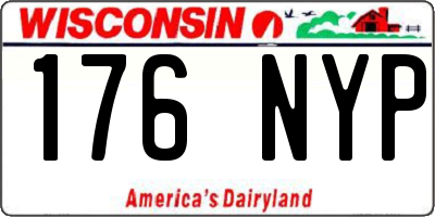 WI license plate 176NYP