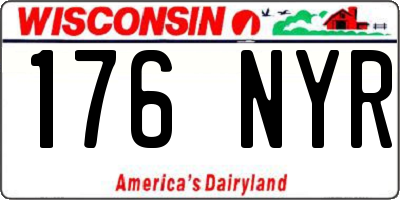 WI license plate 176NYR