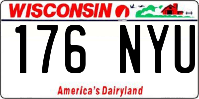 WI license plate 176NYU