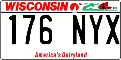 WI license plate 176NYX