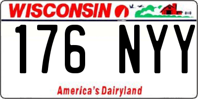 WI license plate 176NYY