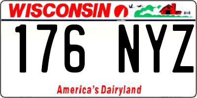WI license plate 176NYZ