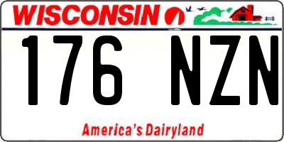 WI license plate 176NZN
