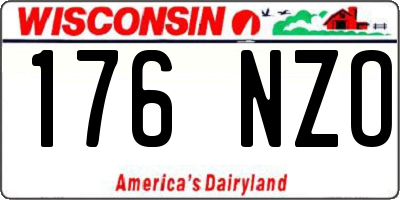WI license plate 176NZO