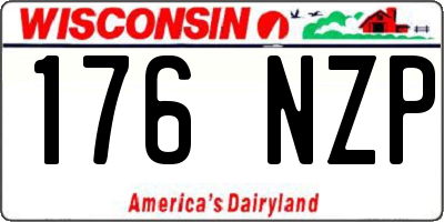 WI license plate 176NZP