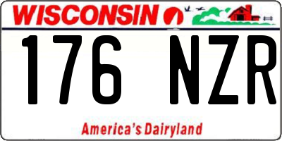 WI license plate 176NZR