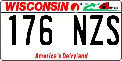 WI license plate 176NZS