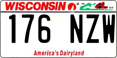 WI license plate 176NZW