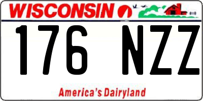 WI license plate 176NZZ