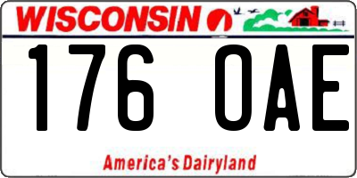 WI license plate 176OAE