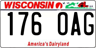 WI license plate 176OAG