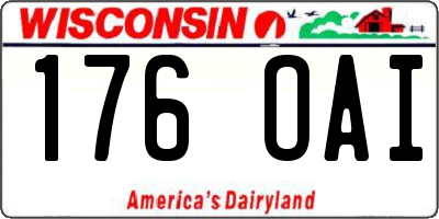 WI license plate 176OAI