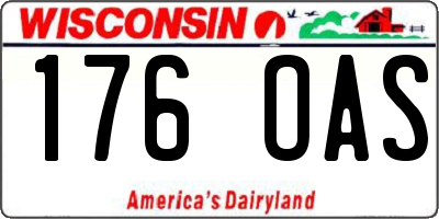 WI license plate 176OAS
