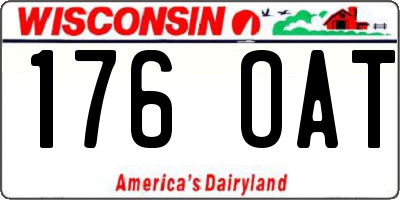 WI license plate 176OAT