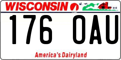 WI license plate 176OAU